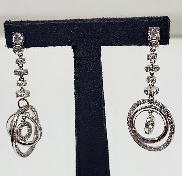 PENDIENTES ORO BLANCO CON BRILLANTES 1400€