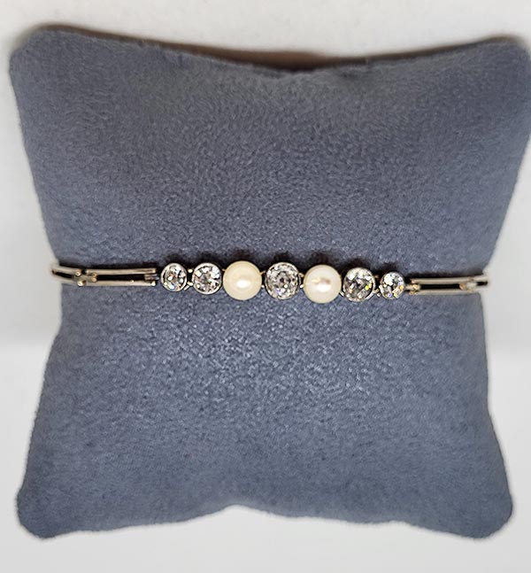 PULSERA DE PEDIDA ORO AMARILLO PERLAS Y DTS. 1360€