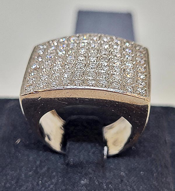 SORTIJA ORO BLANCO CON PAVE DE BRILLANTES 1380€